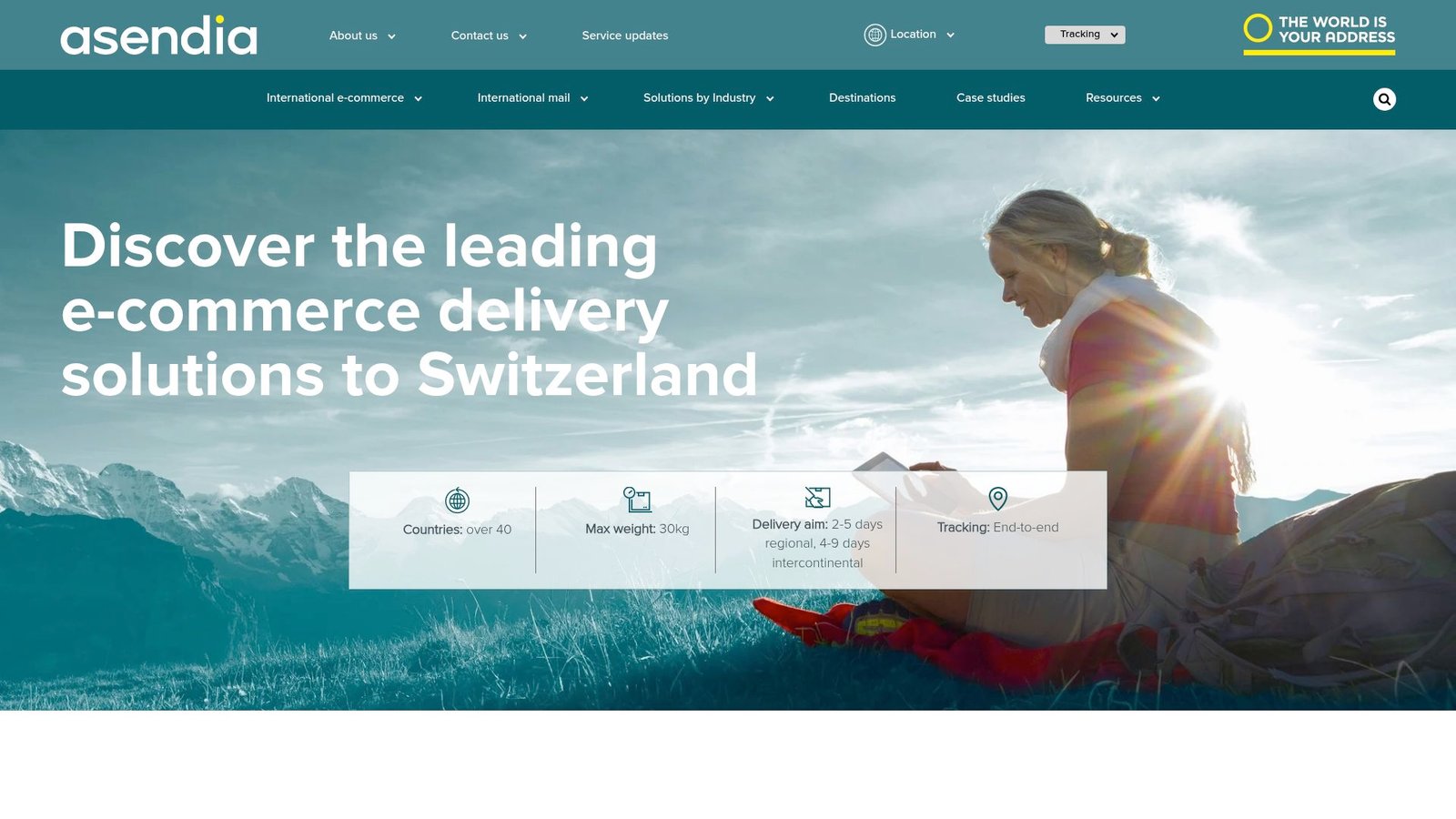 Suivi de colis international et options de dédouanement sur le site Asendia