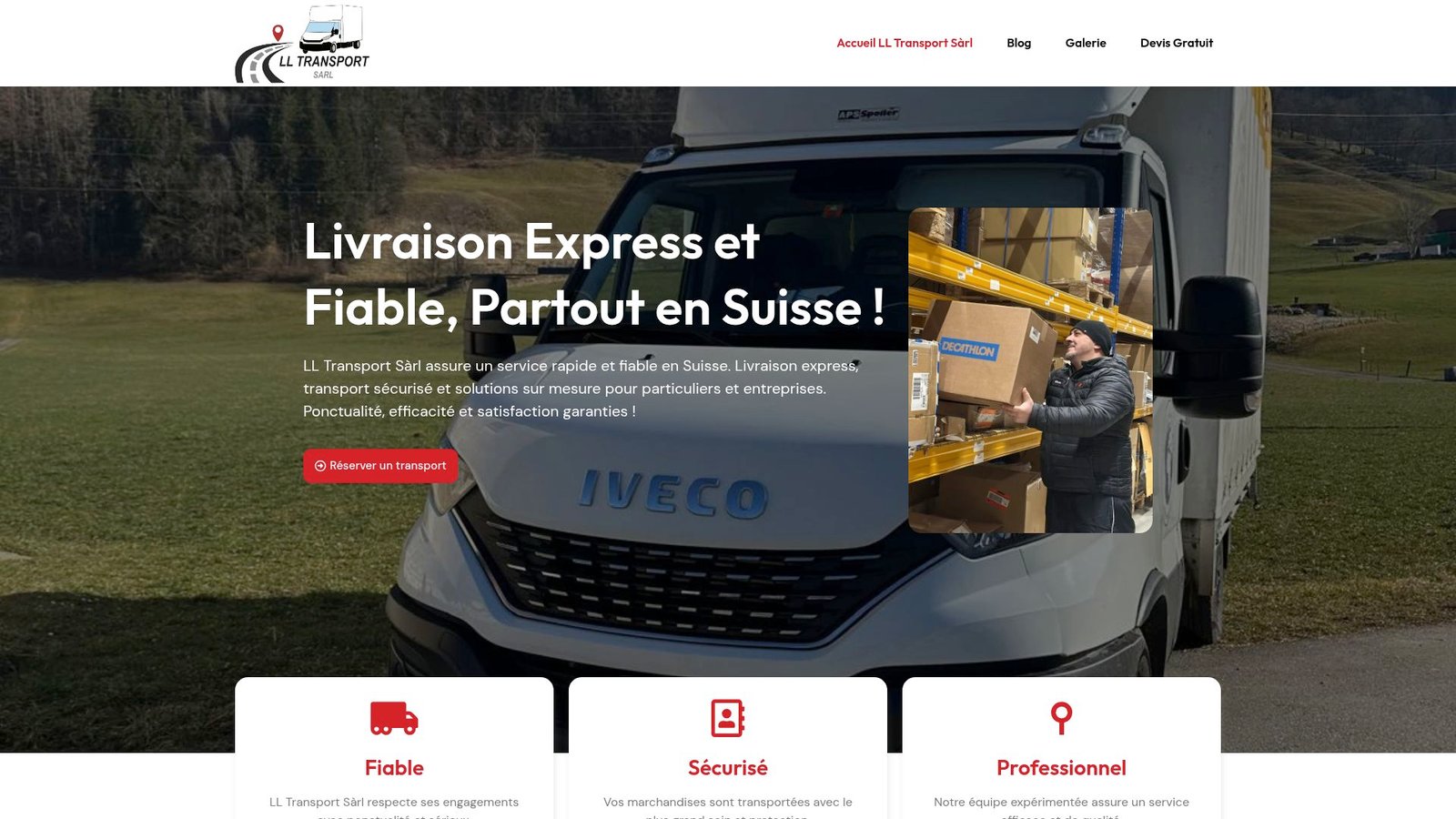 Screenshot of www.lltransport.ch