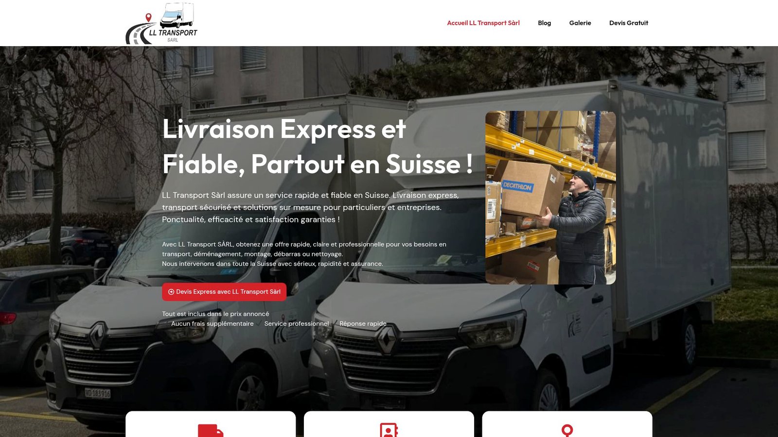 Screenshot of lltransport.ch