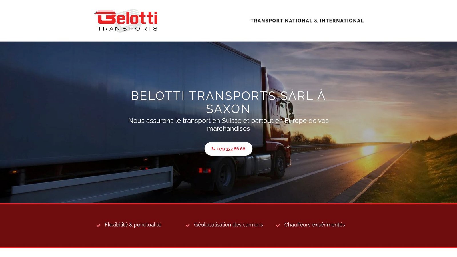 Screenshot of www.belotti-transports.ch