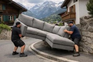 Transport canapé angle suisse, vrai coût et solution de déménagement